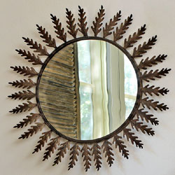 Laurel Leaf Mirror (Wisteria)