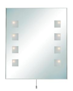 Halogen Lighted Rectangular Bathroom Hard-Wire Wall Mirror (MoreMirrors)